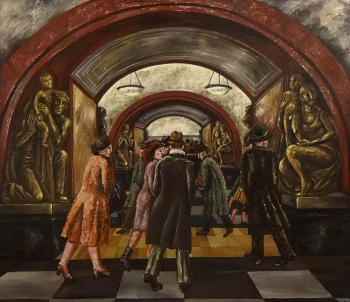 Нестерова Наталья Игоревна. Метро. Холст, масло. 150х180. 1980. Государственный Русский музей.