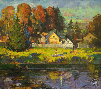 Кузин Сергей Семёнович. Ржев. Верхний бор. Холст, масло. 137х158. Авторское собрание.
