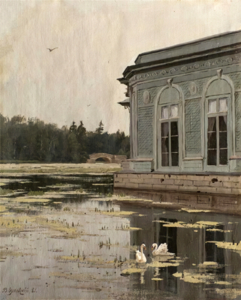Орловский Владимир Донатович. Павильон Венеры в Гатчинском парке. Холст, масло. 36,8х29,5. 1881. Государственный музей-заповедник Павловск.