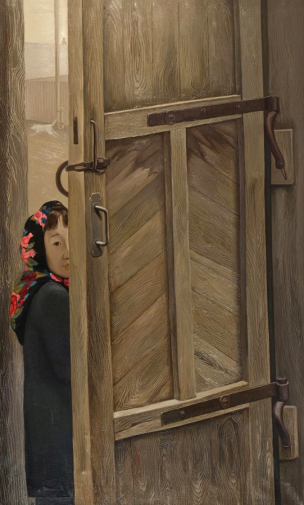 Лукина Марианна Михайловна. Калитка. Холст, масло. 67х100. 1993. Национальный художественный музей Республики Саха (Якутия).
