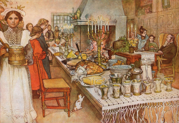 Карл Улоф Ларссон. Сочельник. Бумага, акварель. 1904. Бонниерская коллекция портретов.