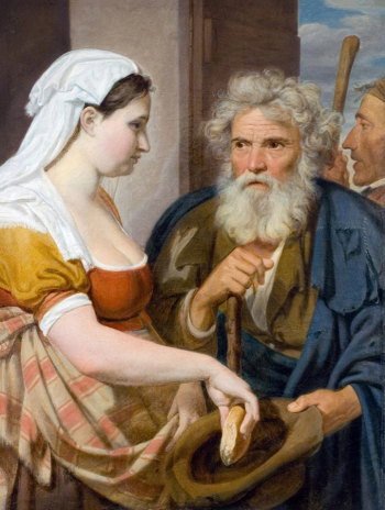 Варнек Александр Григорьевич. Милостыня. Холст, масло. 98х74,2. 1806. Новосибирский государственный художественный музей.
