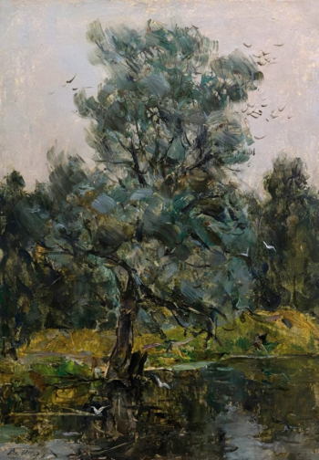 Игошев Владимир Александрович. Ветла. Картон, масло. 50,8х35,6. 1980. Государственный художественный музей (Ханты-Мансийск).