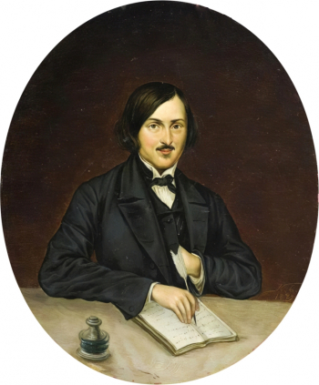Неизвестный художник. Портрет Николая Гоголя. Медь, масло. 28х23,4. 1849. Музей-заповедник Абрамцево.