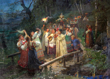 Павлов Яков Михайлович. Ночь под Ивана Купала. Холст, масло. 205х286. 1911. Ростовский областной музей изобразительных искусств.