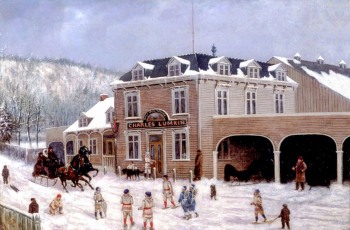 Генри Ричард Баннетт. Дом Шарля Люмкина в Монреале. Холст, масло. 41,4х61,7. 1885. Музей канадской истории Маккорд.