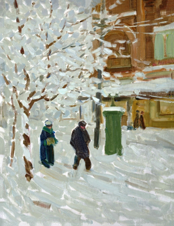 Хелен Макниколл. Зима в Монреале. Холст, масло. 45,7х35,4. 1911. Национальный музей изобразительных искусств (Квебек).