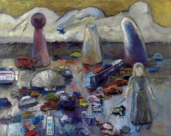 Бубнов Василий Александрович. Игрушки Ксении. Холст, масло. 160х200. 2007. Московский музей современного искусства.