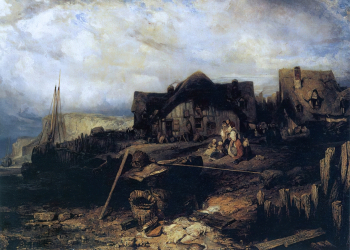 Эжен Изабе. Пляж во время отлива. Холст, масло. 124х168. 1833. Лувр.