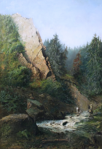 Мещерский Арсений Иванович. Горная река. Холст, масло. 90х61,6. 1871. Государственный музейно-выставочный центр РОСИЗО.