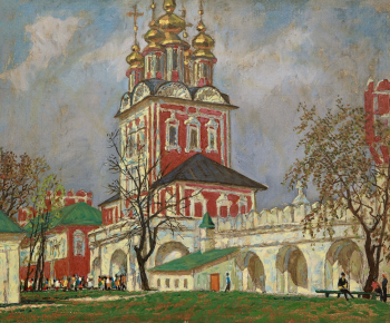 Дергун Сергей Кириллович. Новодевичий монастырь. Холст, масло. 50х61. 1984. Башкирский государственный художественный музей имени М.В.Нестерова.