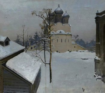 Котов Николай Георгиевич. Новодевичий монастырь. Холст, масло. 37,5х41,5. 1933. Томский областной художественный музей.