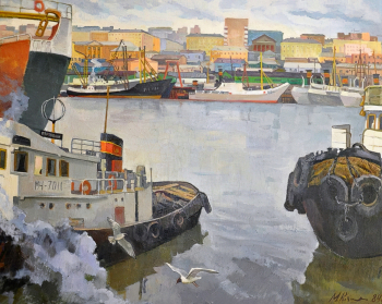 Козловская Марина Андреевна. Мурманск. Холст, масло. 120х150. 1984. Мурманский областной художественный музей.