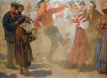 Мушкетов Виталий Ильич. Гуляние в провинции. Холст, масло. 89х120,7. 1907. Сахалинский областной художественный музей.