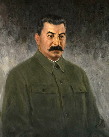 Келин Пётр Иванович. Портрет И.В.Сталина. Холст, масло. 100х70. 1937. Самарский областной художественный музей.