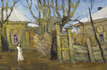 Башарин Николай Петрович. Иркутский дворик. Холст, масло. 40х60. 1988. Иркутский областной художественный музей имени В.П.Сукачева.