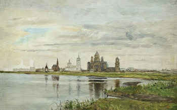 Лодейщиков Николай Васильевич. Иркутские церкви. Холст, масло. 21х33. Иркутский областной художественный музей имени В.П.Сукачева.