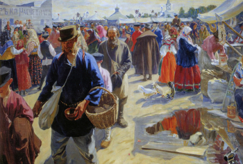 Куликов Иван Семёнович. Ярмарка в Муроме. Холст, масло. 174х276. 1910-1912. Муромский историко-художественный музей.