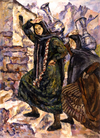 Кончаловский Пётр Петрович. Две грузинки с кувшинами. Холст, масло. 175,3х130,5. 1927. Пензенская областная картинная галерея имени К.А.Савицкого.