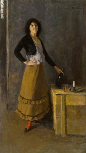 Коровин Константин Алексеевич. Испанка. Холст, масло. 58,5х33,8. 1894. Вятский художественный музей имени В.М. и А.М. Васнецовых.