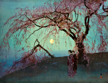 Хироши Ёсида. Кумои Сакура. Бумага, ксилография. 29,4х45,1. 1920. Музей искусств Толидо.