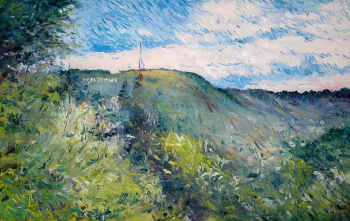 Энвер Ларни. Вид Голливудских холмов с Васанта Драйв. Холст, масло. 2003. Частная коллекция.
