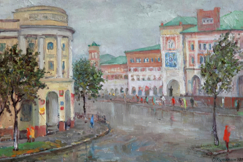 Кульпин Олег Александрович. Площадь Йошкар-Олы. Холст, масло. 40х50. 2011. Республиканский музей изобразительных искусств (Марий Эл).