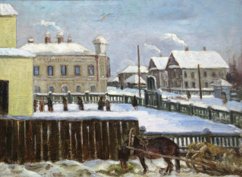 Осипов Борис Иванович. Йошкар-Ола. Холст, масло. 59х80. 1942. Национальный музей Республики Марий Эл имени Тимофея Евсеева.