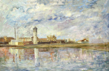 Яковлев Борис Алексеевич. Баня старая. Йошкар-Ола. Холст, масло. 53х80. 1938. Национальный музей Республики Марий Эл имени Тимофея Евсеева.