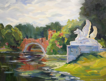 Лукьян Виктор Георгиевич. Грифоны. Холст, масло. 55х65. 2019. Мытищинский историко-художественный музей.