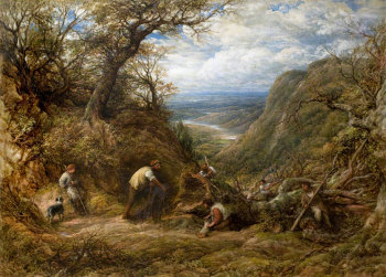 Джон Линнелл. В дупле дерева (Гнездо). Холст, масло. 1876. Художественная галерея и музей Данди.