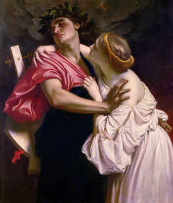 Фредерик Лейтон. Орфей и Эвридика. Холст, масло. 127,3х110. 1864. Дом-музей Лейтона.