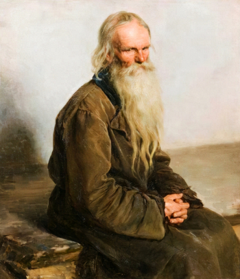 Лебедев Клавдий Васильевич. Странник. Холст, масло. 70х61,5. 1890-1910. Научно-исследовательский музей при Российской Академии художеств.