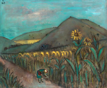 Затуловская Ирина Владимировна. На Украине. Холст, масло. 61х73. 1982. Московский музей современного искусства.
