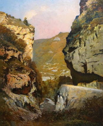 Острякин Александр Александрович. Чегемское ущелье. Холст, масло. 119х98. 1988. Краснодарский краевой художественный музей имени Ф.А.Коваленко.