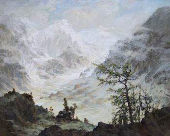 Шишкин Александр Николаевич. Актру. Ущелье. Холст, масло. 80х100. 2003. Государственный художественный музей Алтайского края.