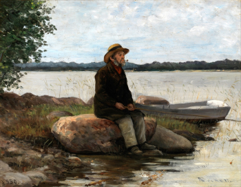 Адольф фон Беккер. Рыбак. Холст, масло. 1890. Музей современного искусства (Эспо).