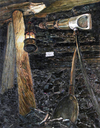 Ланкинен Лео Фомич. Шахтёрский натюрморт. Холст, масло. 90х70. 1958. Музей изобразительных искусств Республики Карелия.