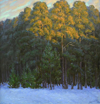Абрамов Анатолий Антонович. Луч Солнца. Холст, масло. 72х69. 1988. Курганский областной художественный музей.