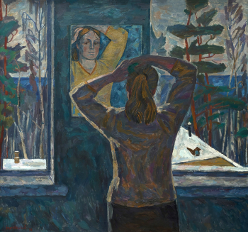 Браговский Эдуард Георгиевич. Зеркало. Холст, масло. 130х140. 1976. Тульский музей изобразительных искусств.