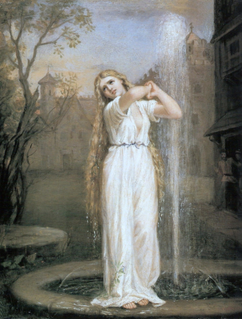 Джон Уильям Уотерхаус. Ундина. Холст, масло. 1872. Частная коллекция.