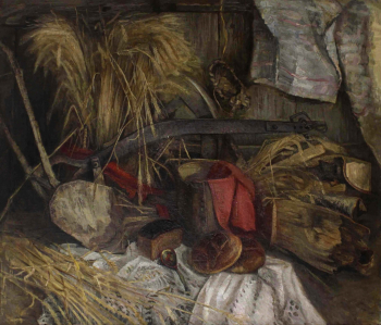 Погодаев Сергей Михайлович. Хлеб. Холст, масло. 111х131. 1990. Картинная галерея имени В.В.Тихонова.