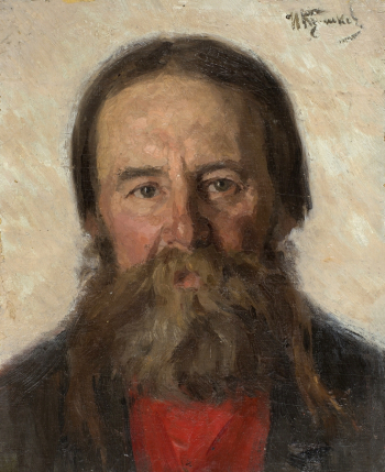 Куликов Иван Семёнович. Мужской портрет. Холст на картоне, масло. 34,2х28. 20 век. Нижегородский государственный художественный музей.