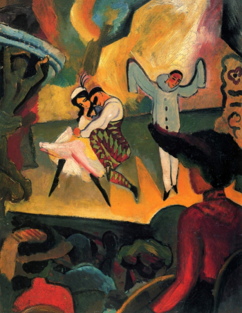 Август Роберт Людвиг Маке. Русский балет I. Картон, масло. 103х81. 1912. Бременская картинная галерея.