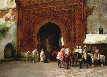 Эдвин Лорд Уикс. Рабат, Красные ворота. Холст, масло. 72,5х99. 1879. Частная коллекция.