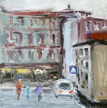 Мамкаева Мария Алексеевна. Белград. Холст, масло. 40х40. 2013. Старооскольский художественный музей.