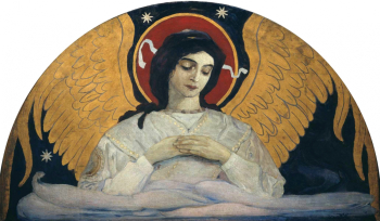 Нестеров Михаил Васильевич. Ангел печали. Доска, масло. 69х119. 1899-1901. Государственный центральный музей музыкальной культуры имени М.И.Глинки.