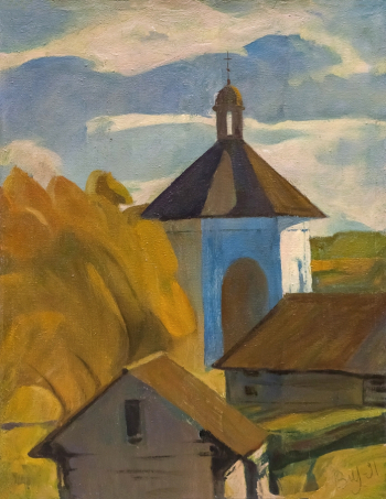 Щелин Владимир Степанович. Соловецкая часовня. Холст, масло. 51х39,5. 1991. Художественная культура Русского Севера.