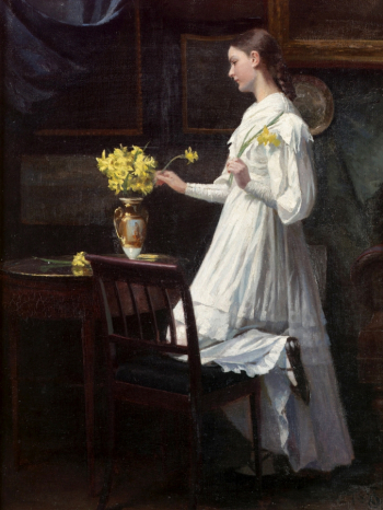 Карл Томсен. Букет нарциссов. Холст, масло. 41х32. 1894. Частная коллекция.