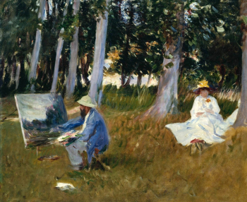 Джон Сингер Сарджент. Клод Моне на опушке леса. Холст, масло. 54х64. 1885. Галерея Тейт.